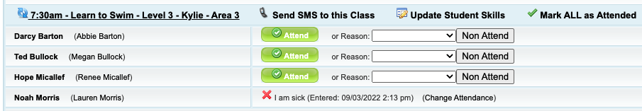 Notify Absences Notify Absences
